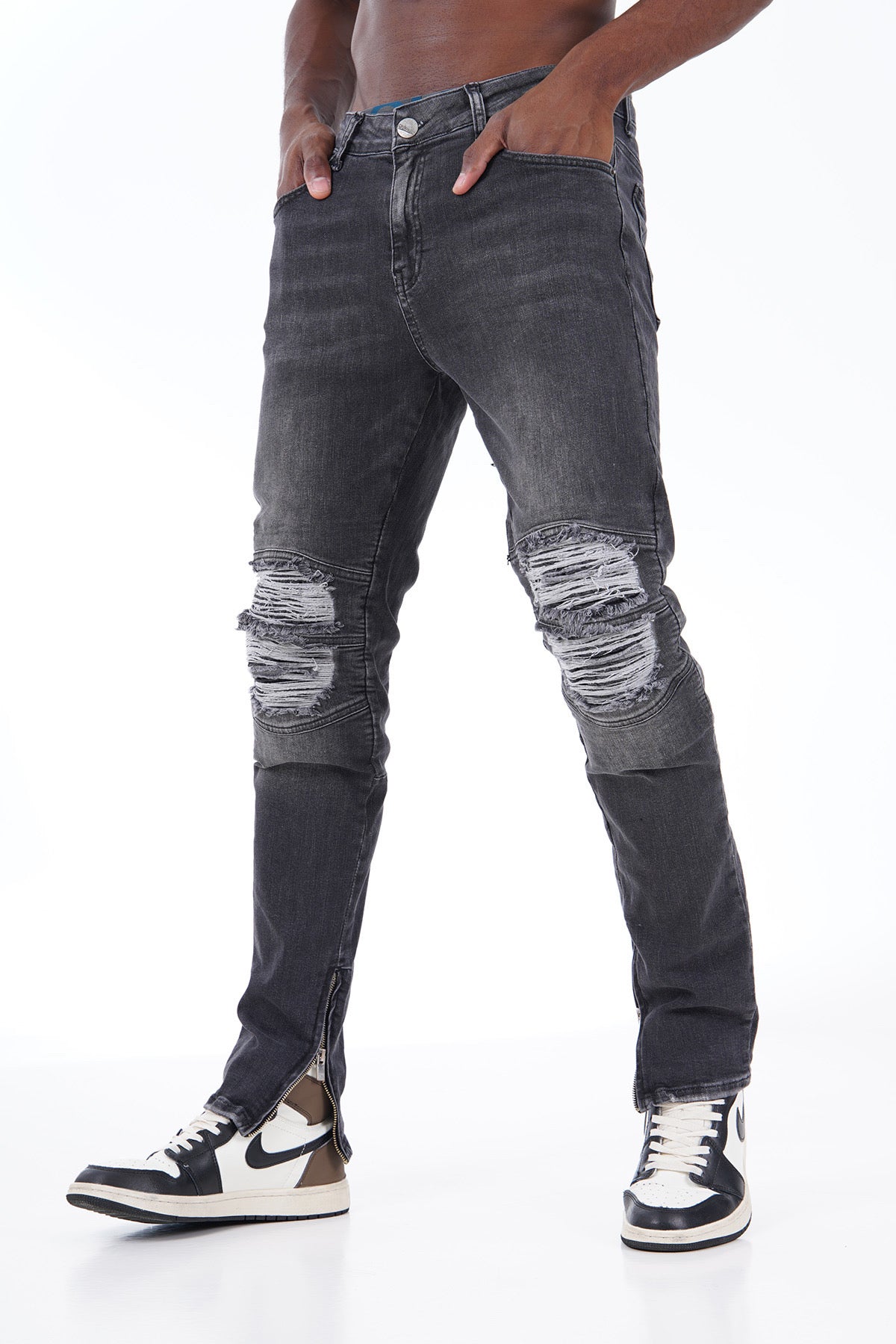 Jean New York – Zion Edition – Denim Noir Destroy Fit Slim