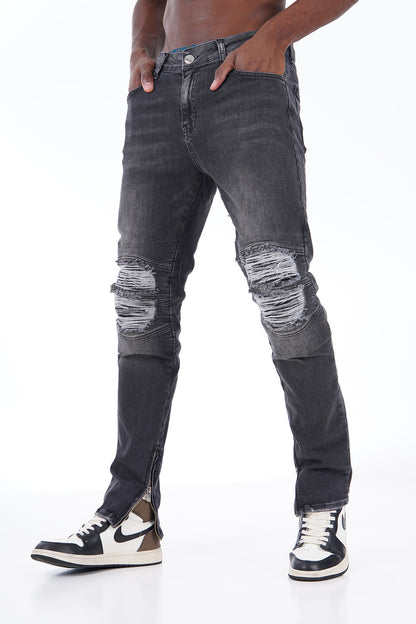 Jean New York – Zion Edition – Denim Noir Destroy Fit Slim