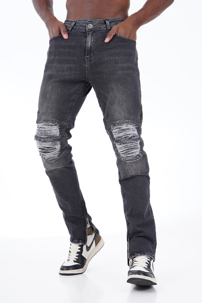 Jean New York – Zion Edition – Denim Noir Destroy Fit Slim