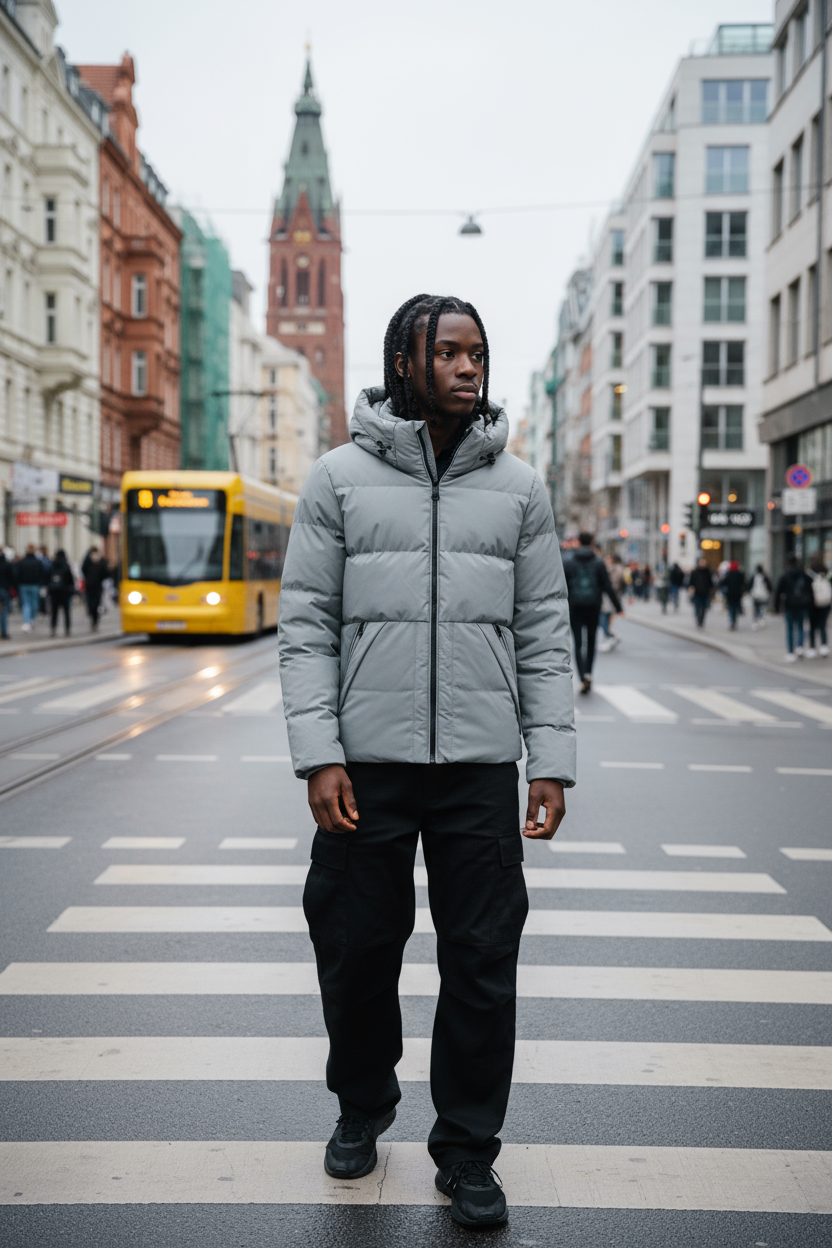 Doudoune Berlin Verte : Chaude & Street