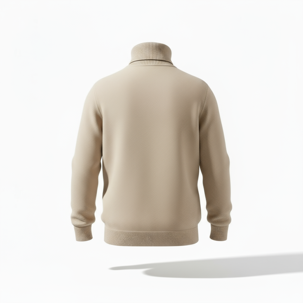 Pull col roulé Barcelone Beige- Fast & Elegance