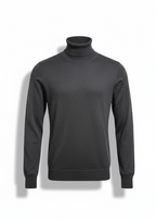 Pull col roulé Barcelone Gris : Minimalise & Elégance
