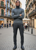 Pull col roulé Barcelone Gris : Minimalise & Elégance