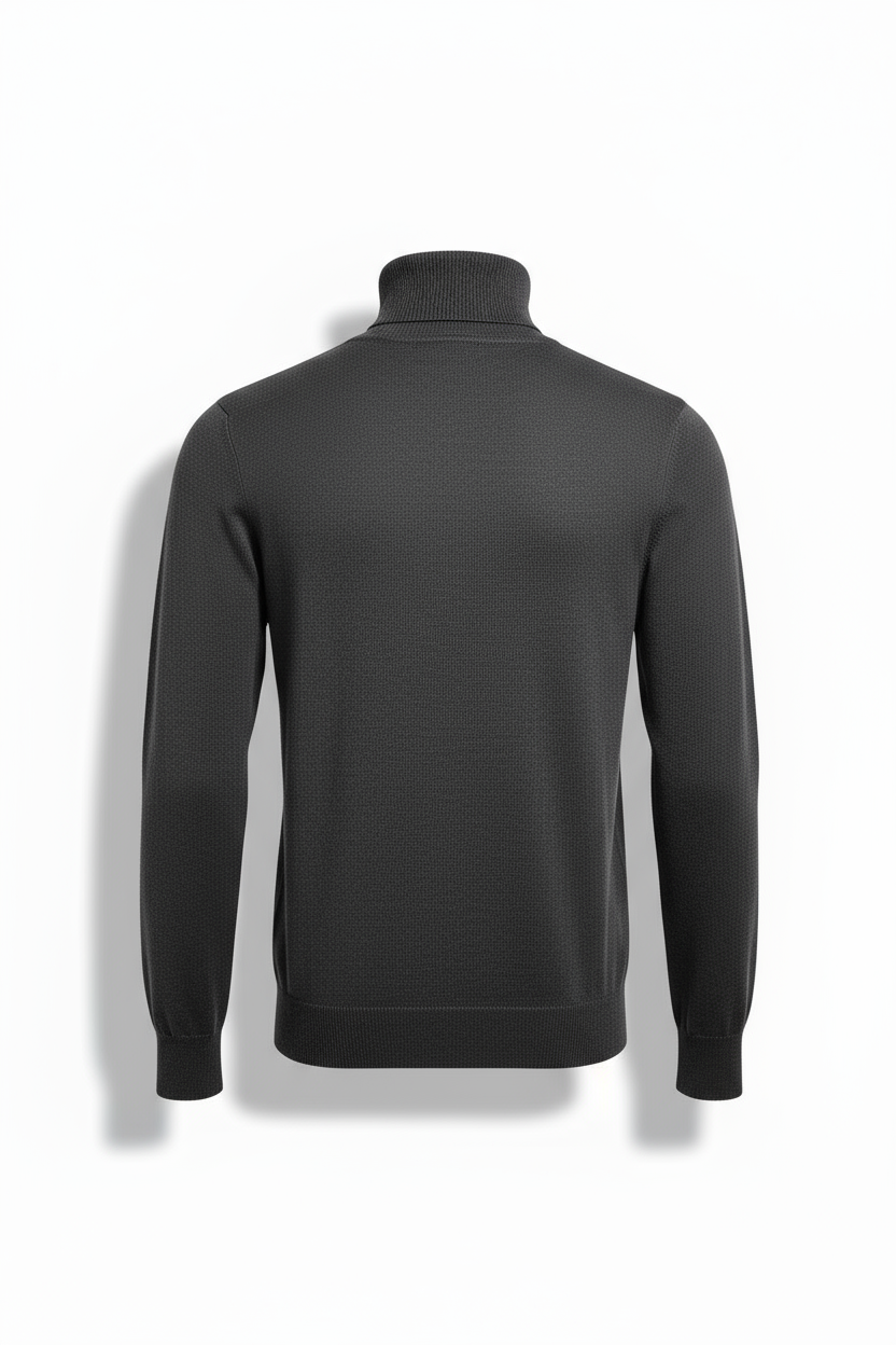 Pull col roulé Barcelone Gris- Fast & Elegance