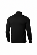 Pull col roulé Barcelone Noir : Minimalisme & Elégance