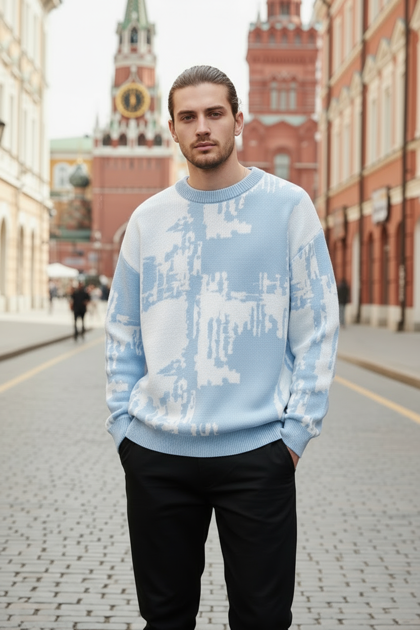Pull Moscou Bleu : Strict & Street