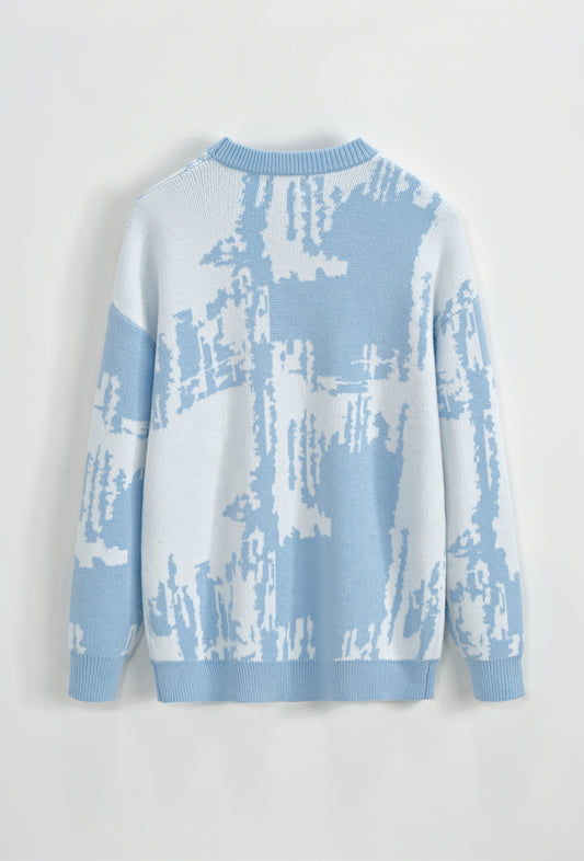 Pull Moscou : Bleu & blanc