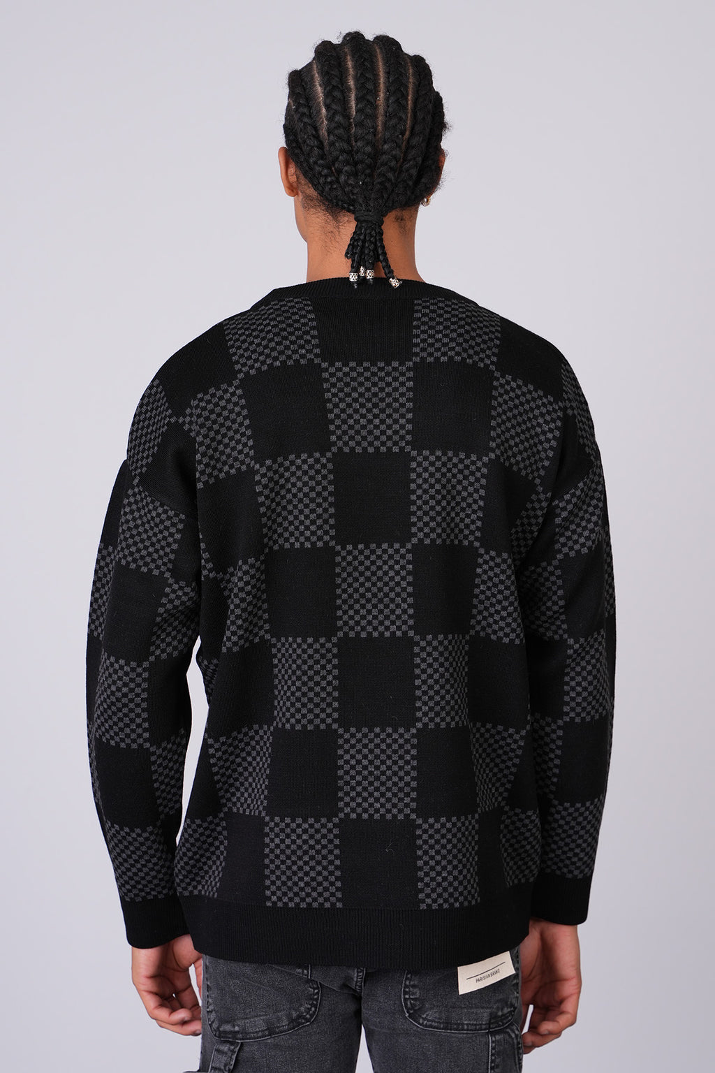 Pull Carreau Noir - Quadrillé et Moderne