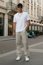 Pantalon Turin vert : Coupe large & tendance