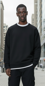 Pull Montréal Noir : Coupe oversize & Uni Chill