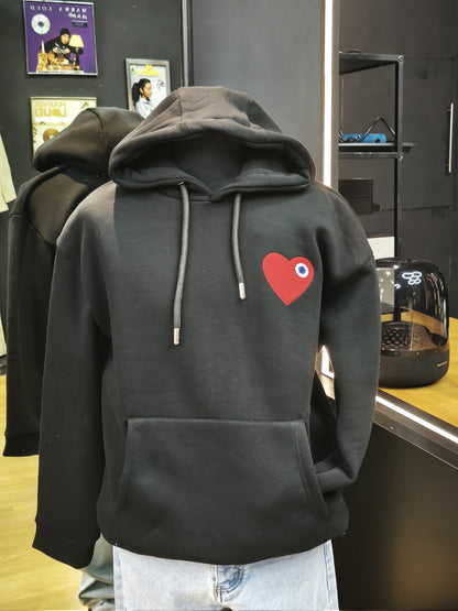Sweat LOVE Noir - Coeur brodé Rouge