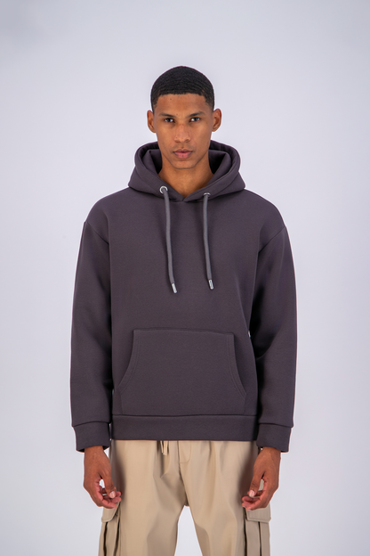 Sweat Uni Antracite Oversize – Simplicité Urbaine, Confort Premium