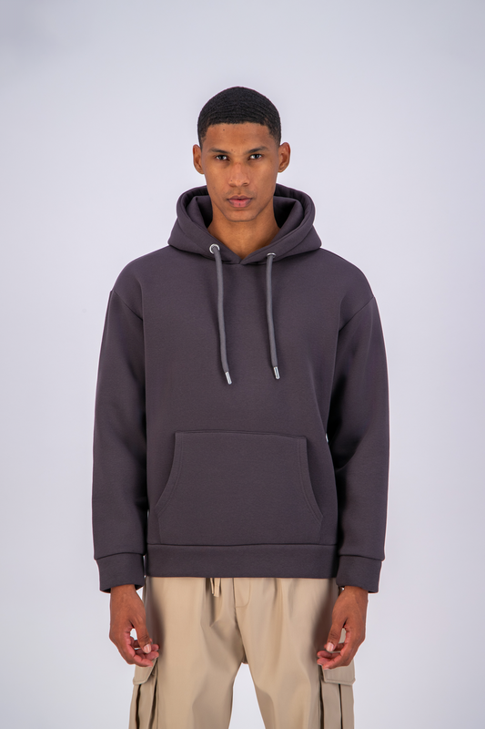 Sweat Uni Antracite Oversize – Simplicité Urbaine, Confort Premium