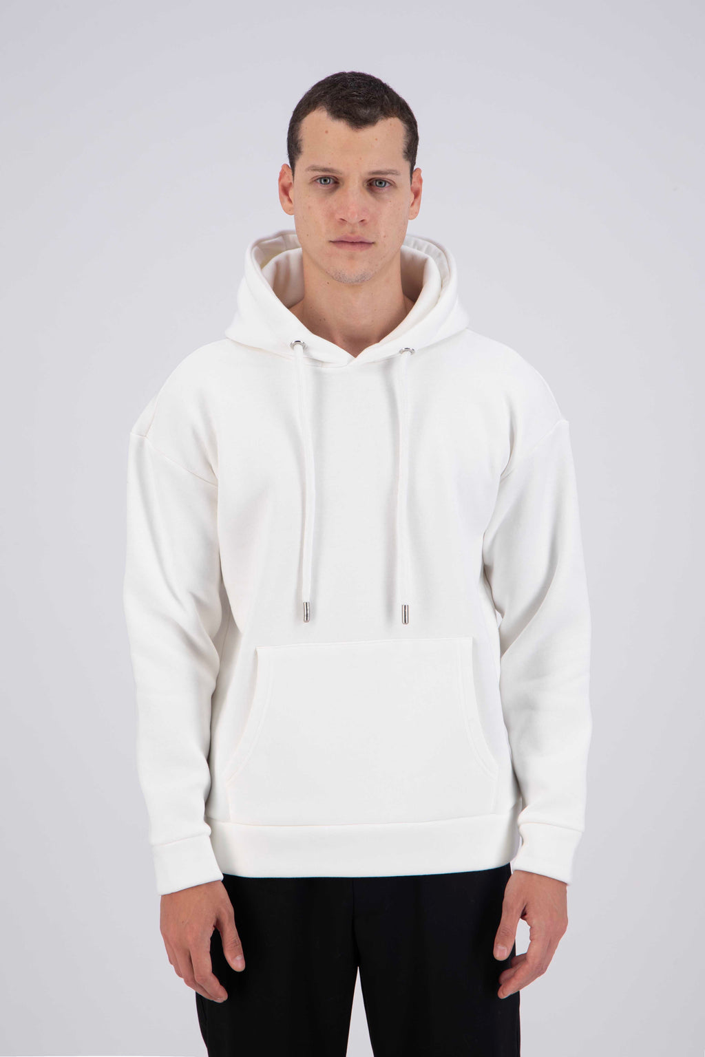 Sweat Uni Blanc Oversize – Simplicité Urbaine, Confort Premium