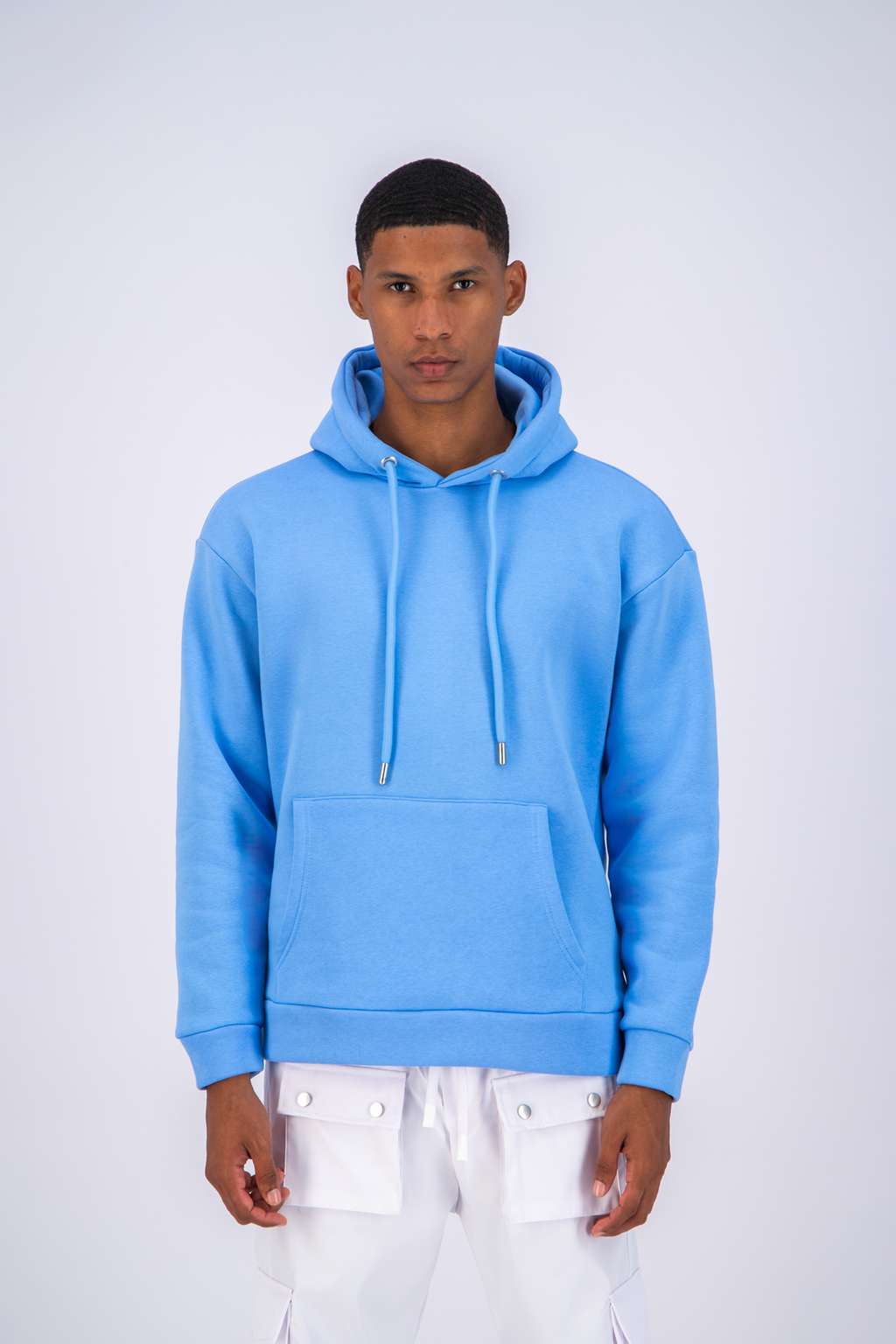 Sweat Uni Bleu Oversize – Simplicité Urbaine, Confort Premium