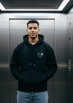 Sweat LOVE Noir : Coeur Gris & Style minimaliste