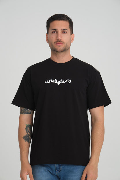 T-SHIRT Dubai Noir - Calligraphie et Motifs