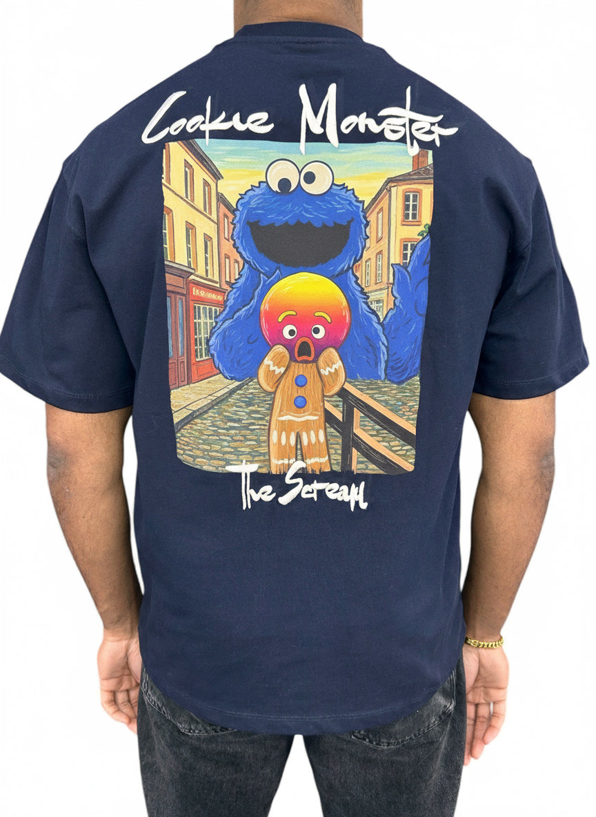 T-shirt Cookie Monster Bleu - Moovie et Funny