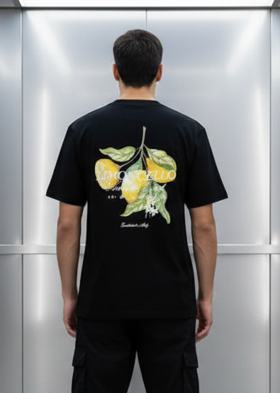 T-shirt Lemon Noir : Style Urbain & Minimaliste