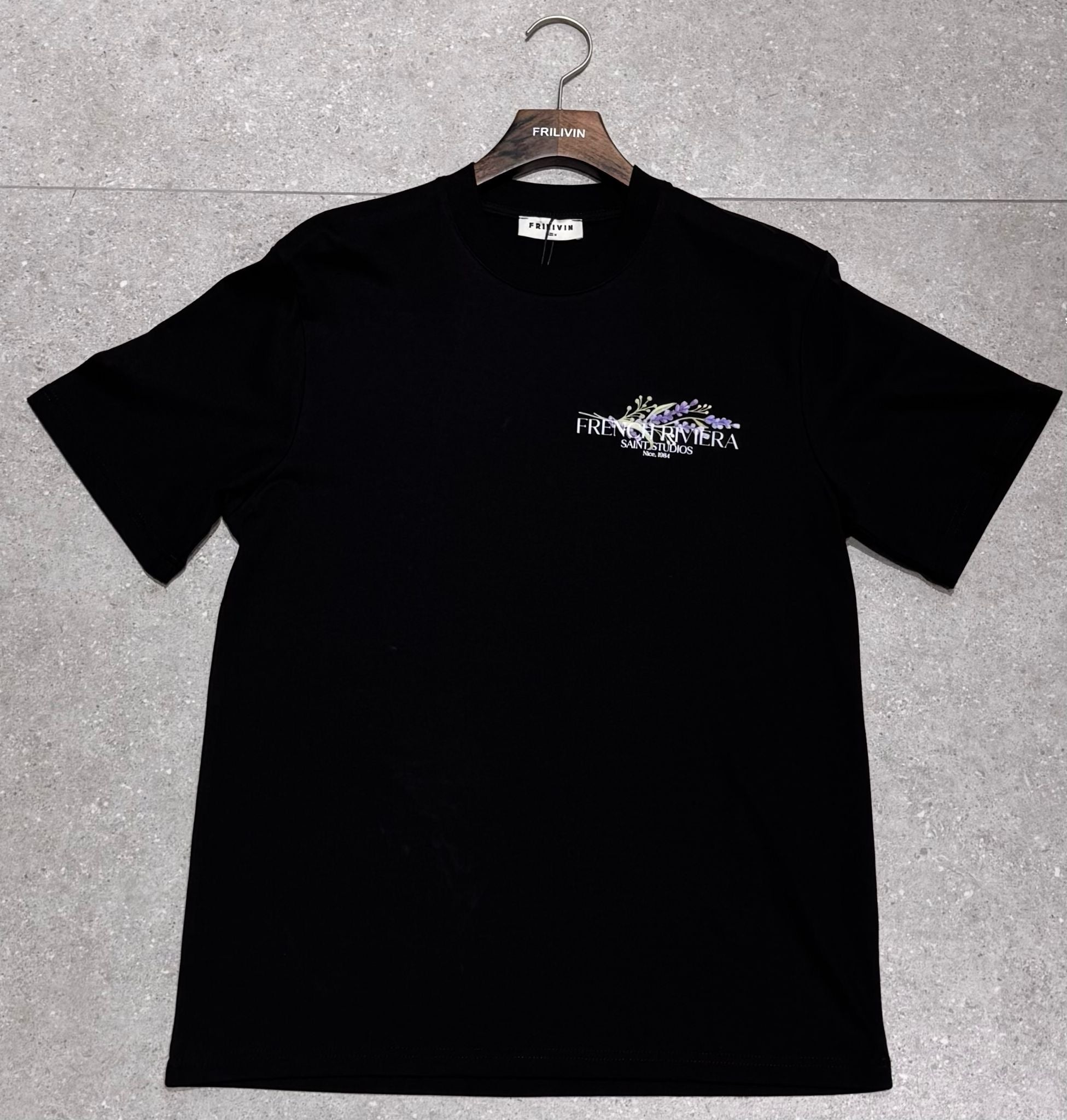 T-shirt French Riviera Noir – Style Urbain et Minimaliste