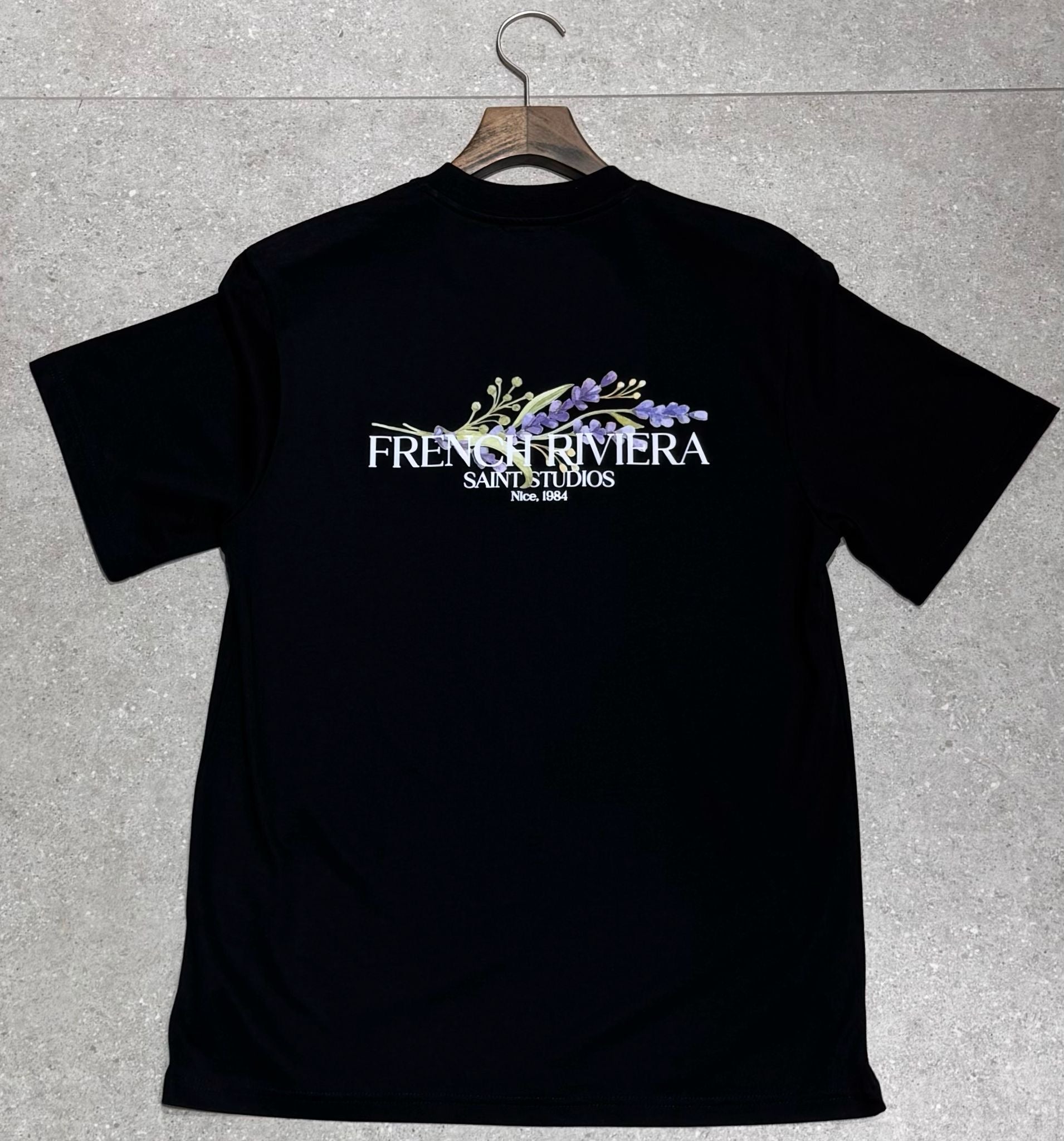 T-shirt French Riviera Noir – Style Urbain et Minimaliste