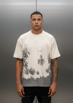 T-shirt Palmier Beige : Style Estival Urbain