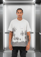 T-shirt Palmier Gris : Style Estival Urbain