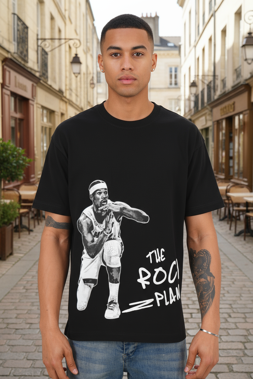 T-shirt Basket Rock Noir – Style Urbain et Sportif