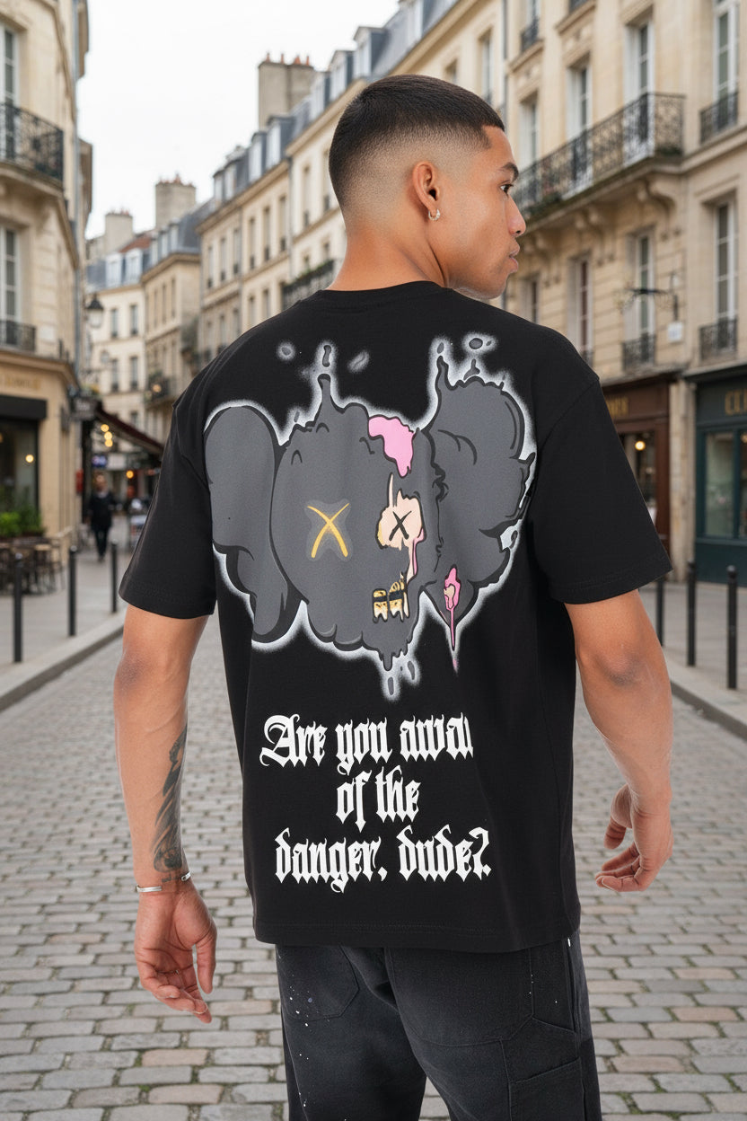 T-shirt We Are Aware Noir – Streetwear et minimaliste
