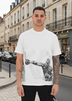 T-shirt KO Boxe Blanc : Style Fight & Streetwear Audacieux
