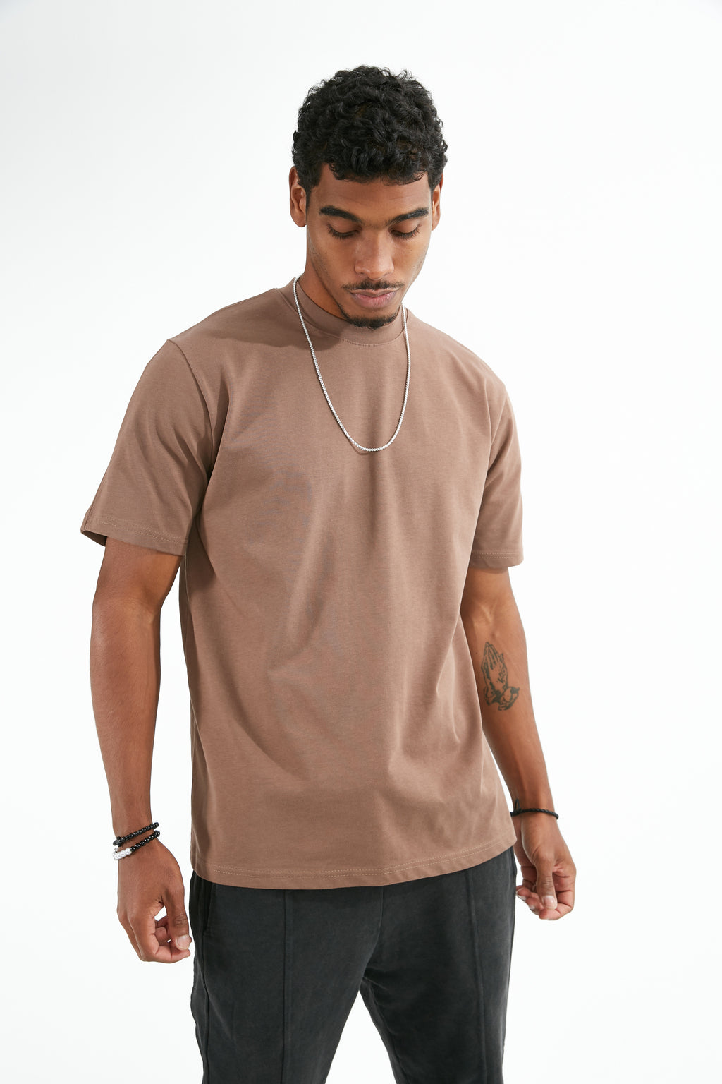 T-shirt Uni Marron - Premium et Oversize