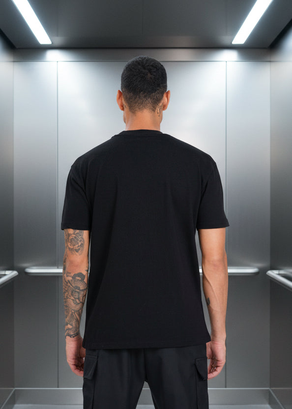 T-shirt Uni Noir : Premium & Droit