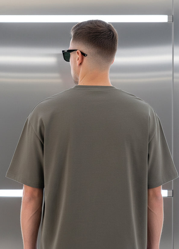 T-shirt LOVE Vert : Coupe oversize & Coeur Blanc