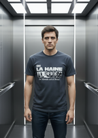 T-shirt La Haine Gris : Coupe droite & Style Urbain