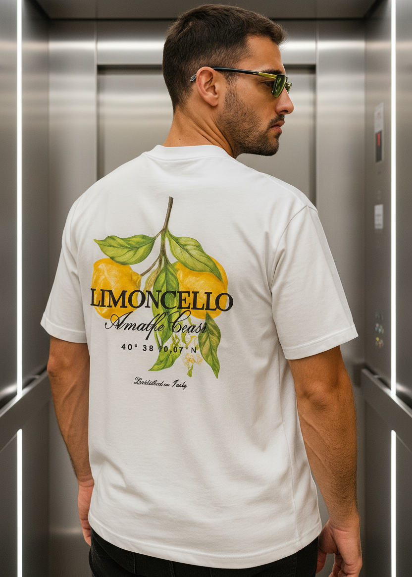 T-shirt Lemon Blanc : Coupe droite & Style Minimaliste