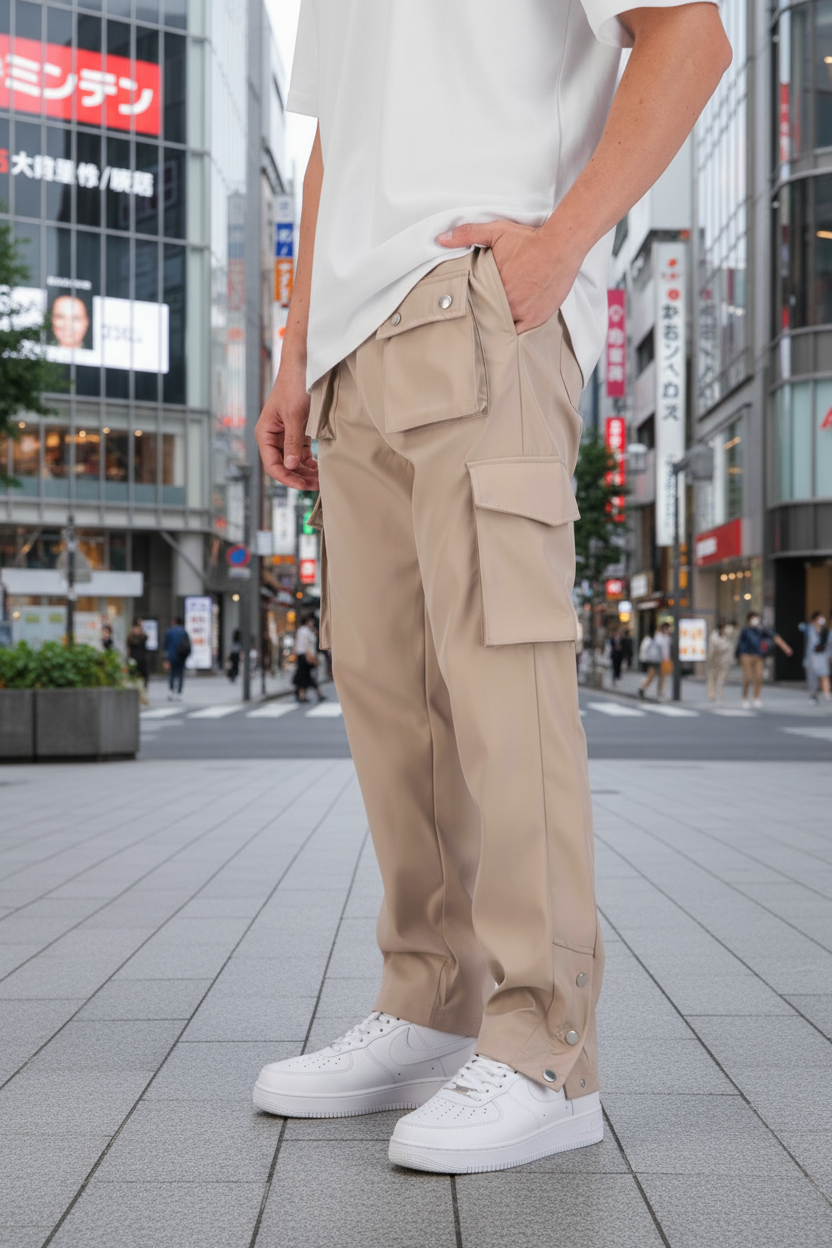 Cargo Tokyo Beige : Coupe droite & Style Urbain