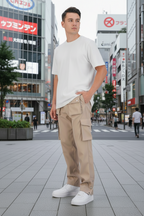 Cargo Tokyo Beige : Coupe droite & Style Urbain