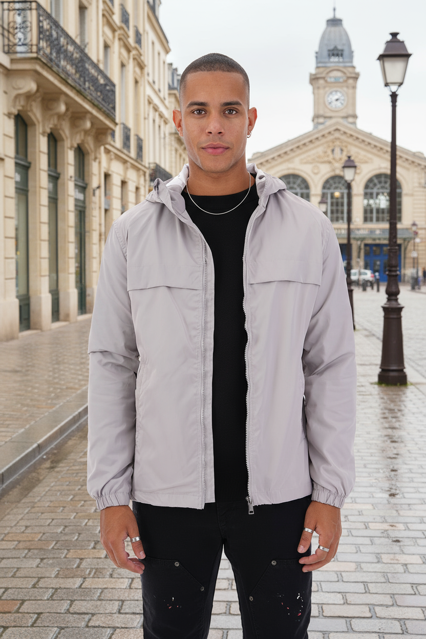 Veste Rotterdam Gris - Style Coupe Vent