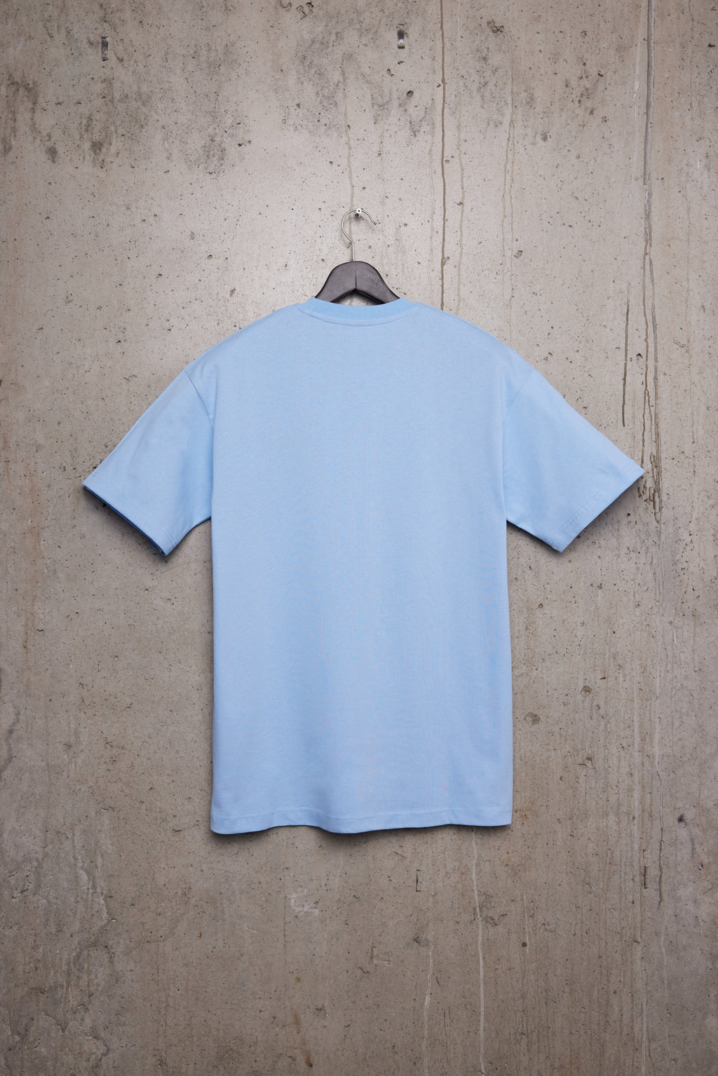 T-shirt LOVE Bleu - Coeur brodé Antracite