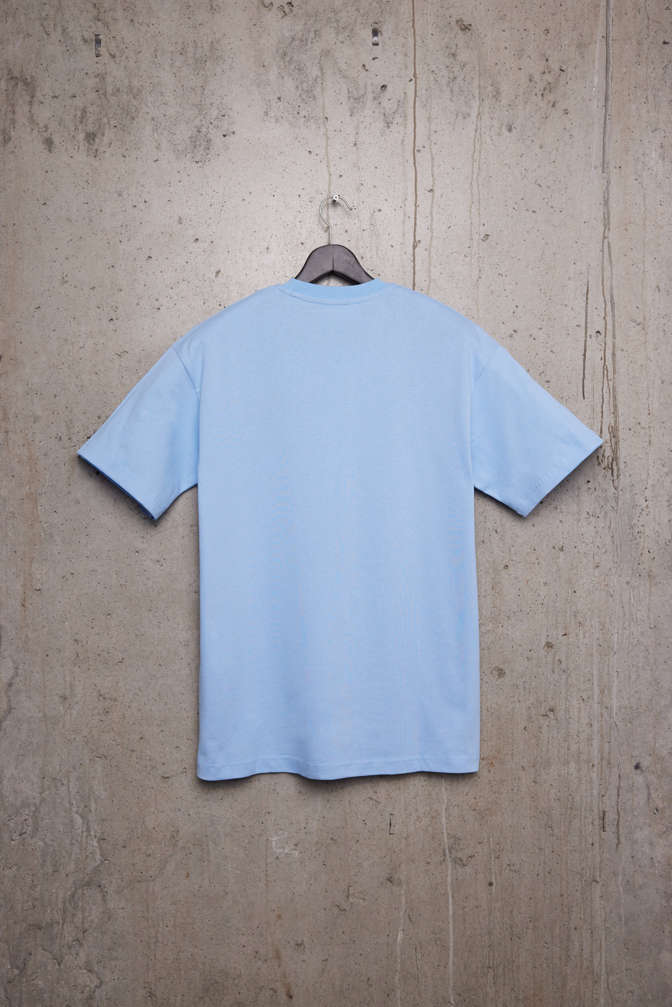 T-shirt LOVE Bleu - Coeur brodé Antracite