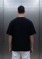 T-shirt LOVE Noir : Coupe oversize & Coeur blanc