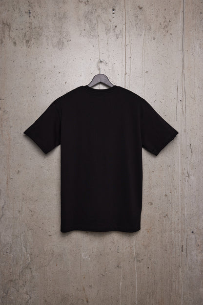 T-shirt LOVE Noir - Coeur brodé Antracite